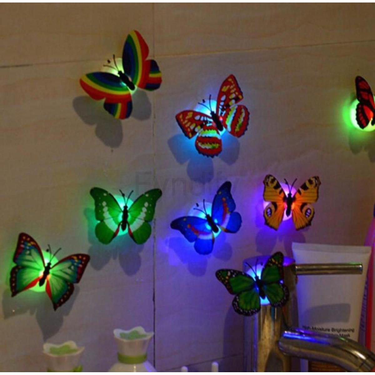 3d Led Butterfly Night Light For Baby Room (1 Pcs Butterfly)